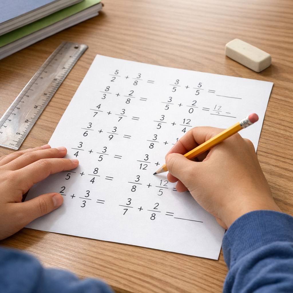 Comment calculer des additions et soustractions de fractions en 4ème ?