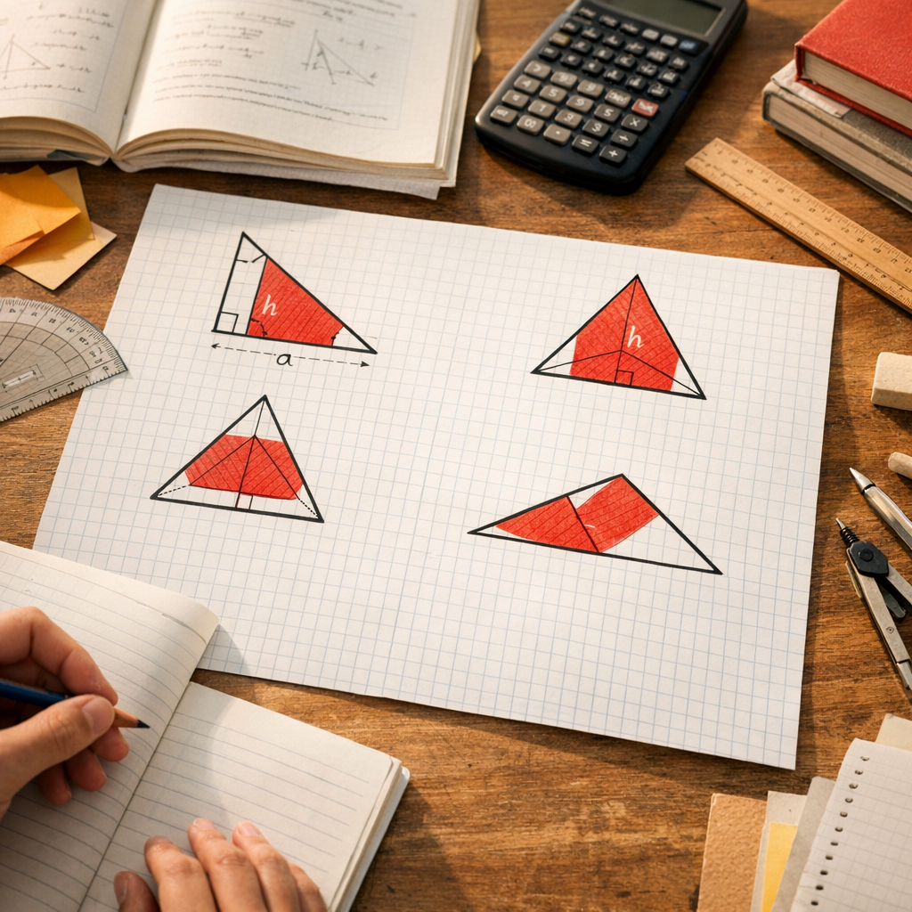 Cas particuliers : triangle rectangle, isocèle, équilatéral ou sans hauteur