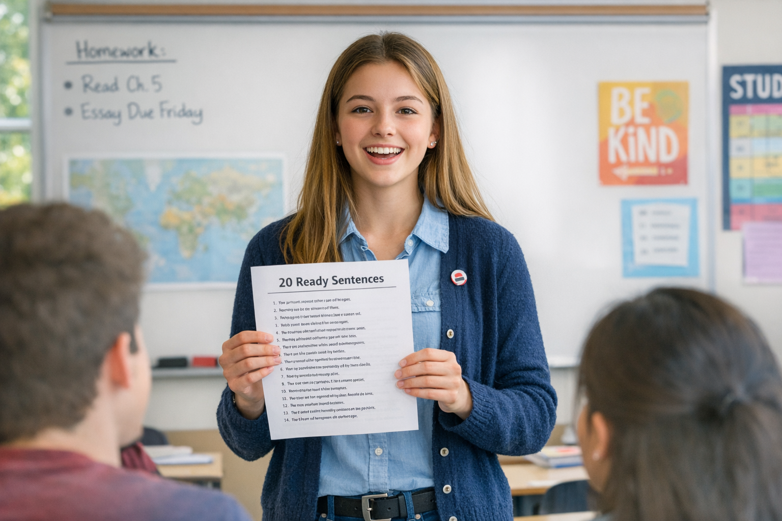 Argumentaire délégué de classe : 20 phrases prêtes à utiliser (PDF)