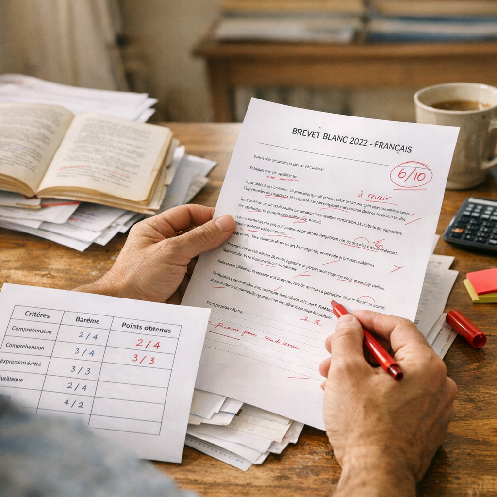 Corrigé, barème et points&nbsp;: lire une correction comme un professeur