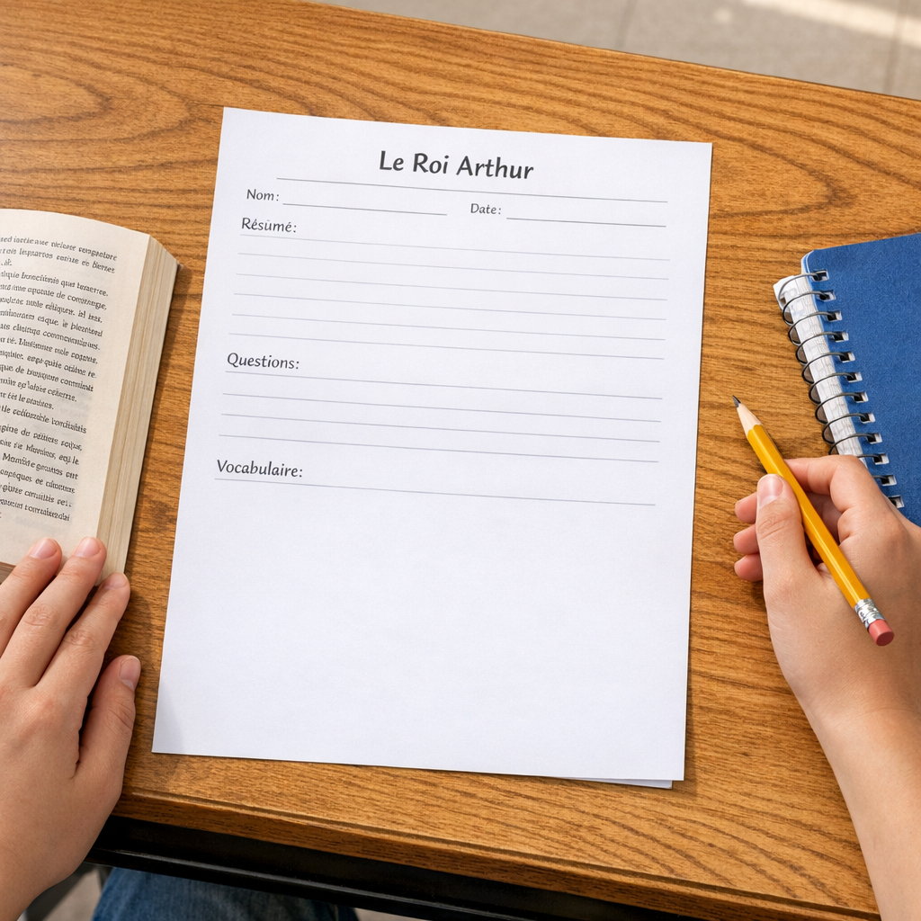 Le contrôle de lecture du Roi Arthur en 5ème : évaluation