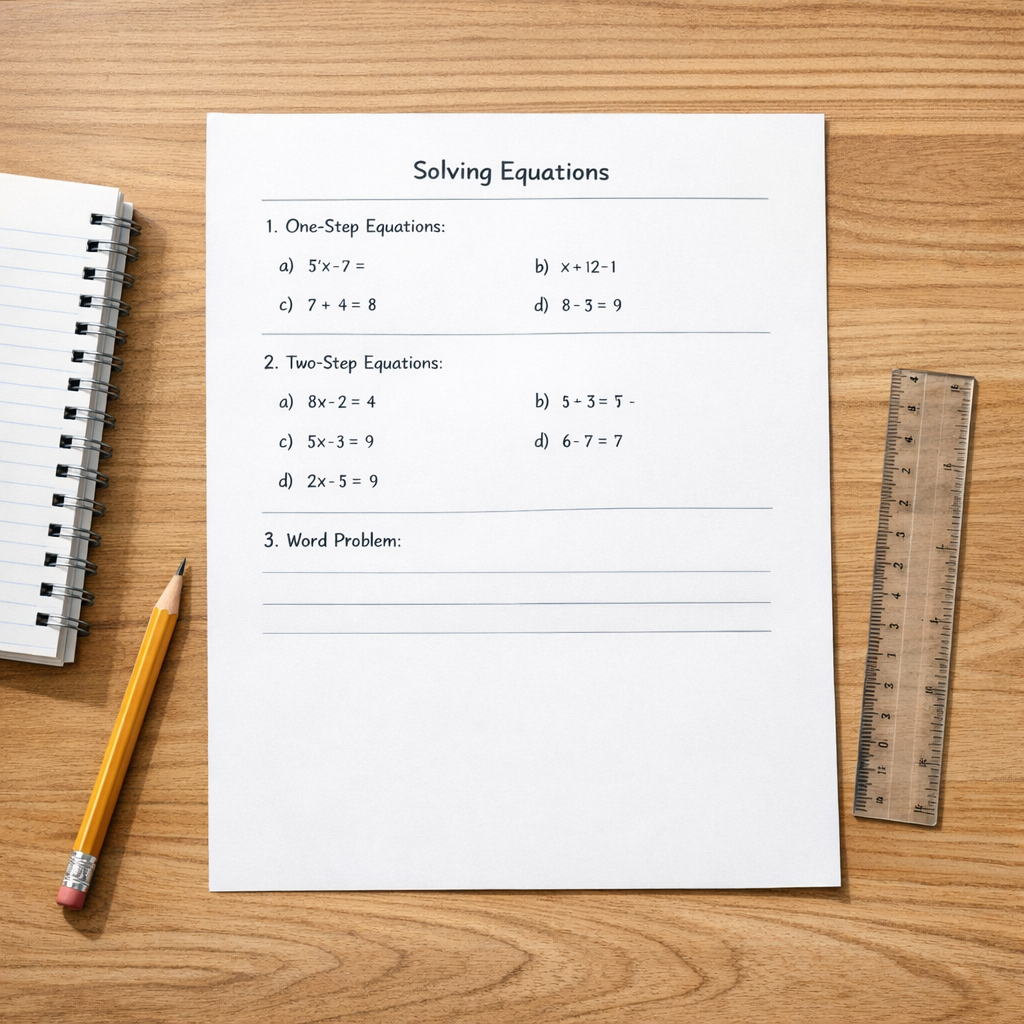 Comment réussir un Contrôle d’équations en 4e ?