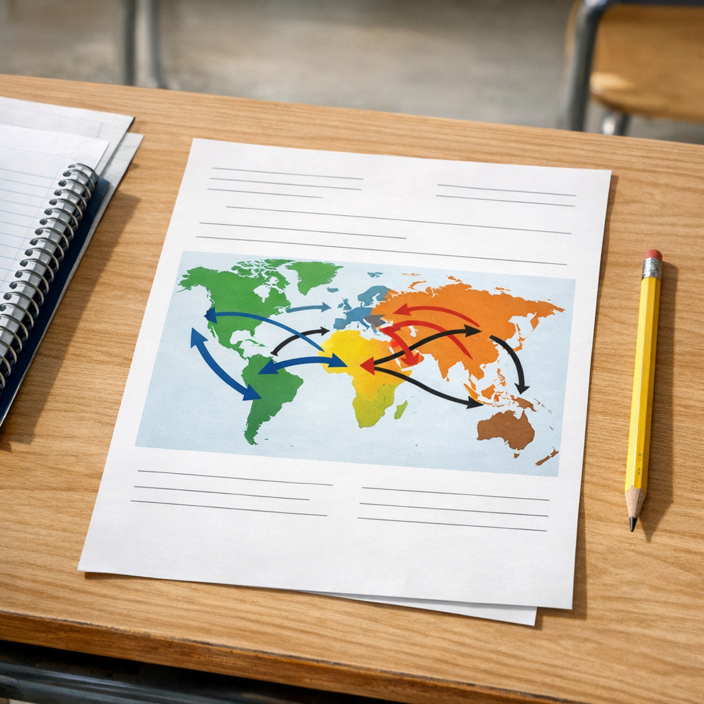 Comment réussir le contrôle de Géographie en 4e sur les migrations