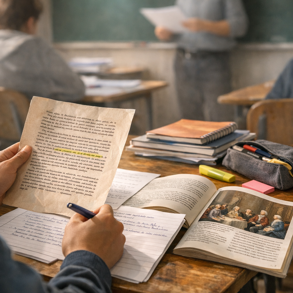 Analyse guidée d’un document : répondre à partir d’un texte de Voltaire ou de Montesquieu