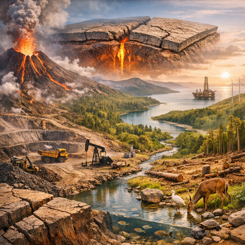La tectonique des plaques, les ressources naturelles et l’impact sur les écosystèmes