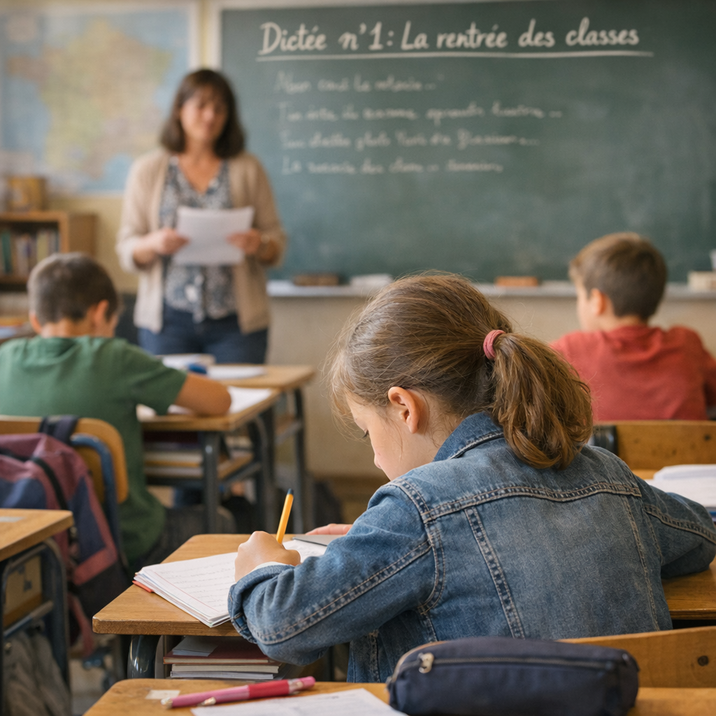 Dictée n°1&nbsp;&nbsp;: la rentrée des classes