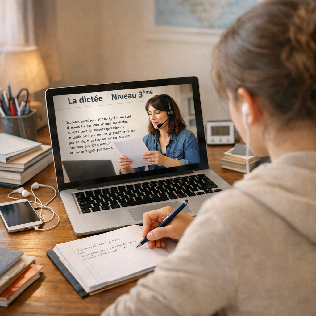 Comment réussir une dictée en ligne de 3e