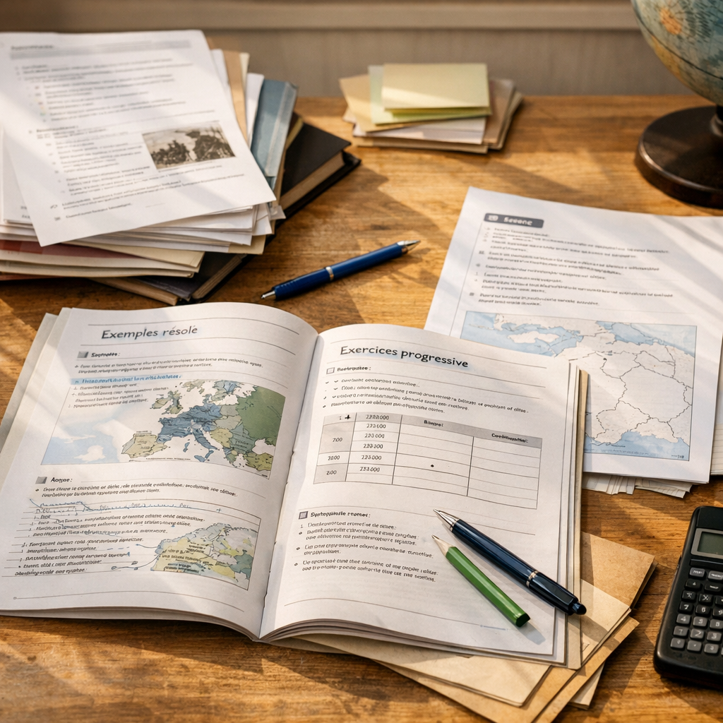 Exemples résolus et exercices progressifs à imprimer