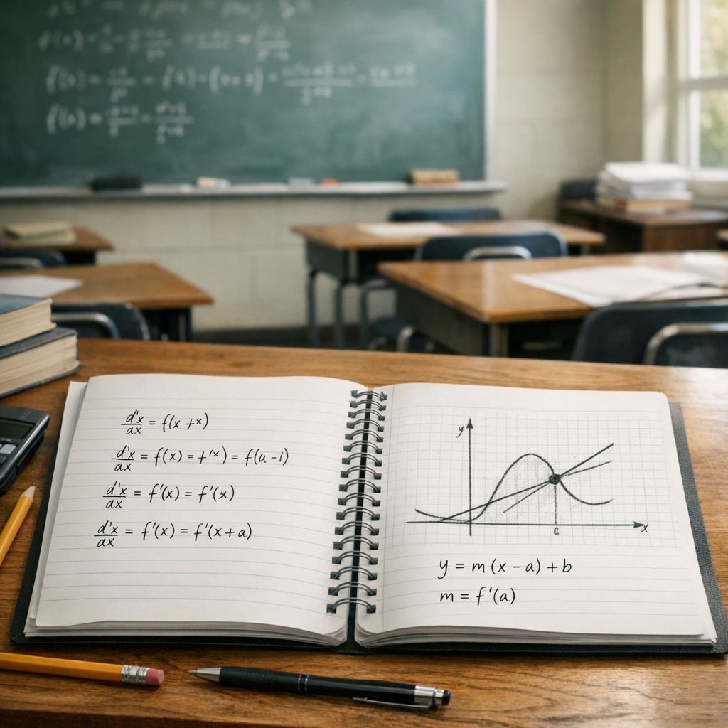 Équations de la tangente : formule simple et méthode