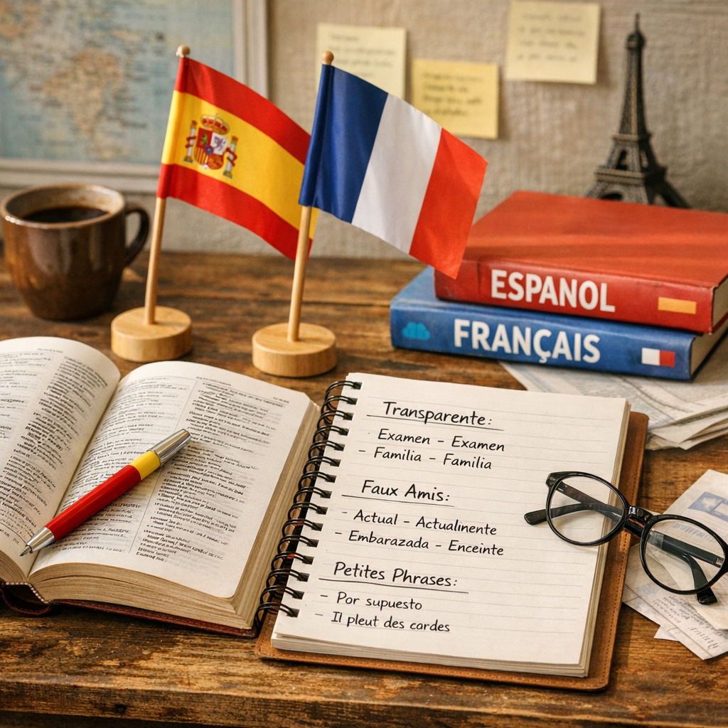 Exemples résolus : mots transparents, faux amis et petites phrases