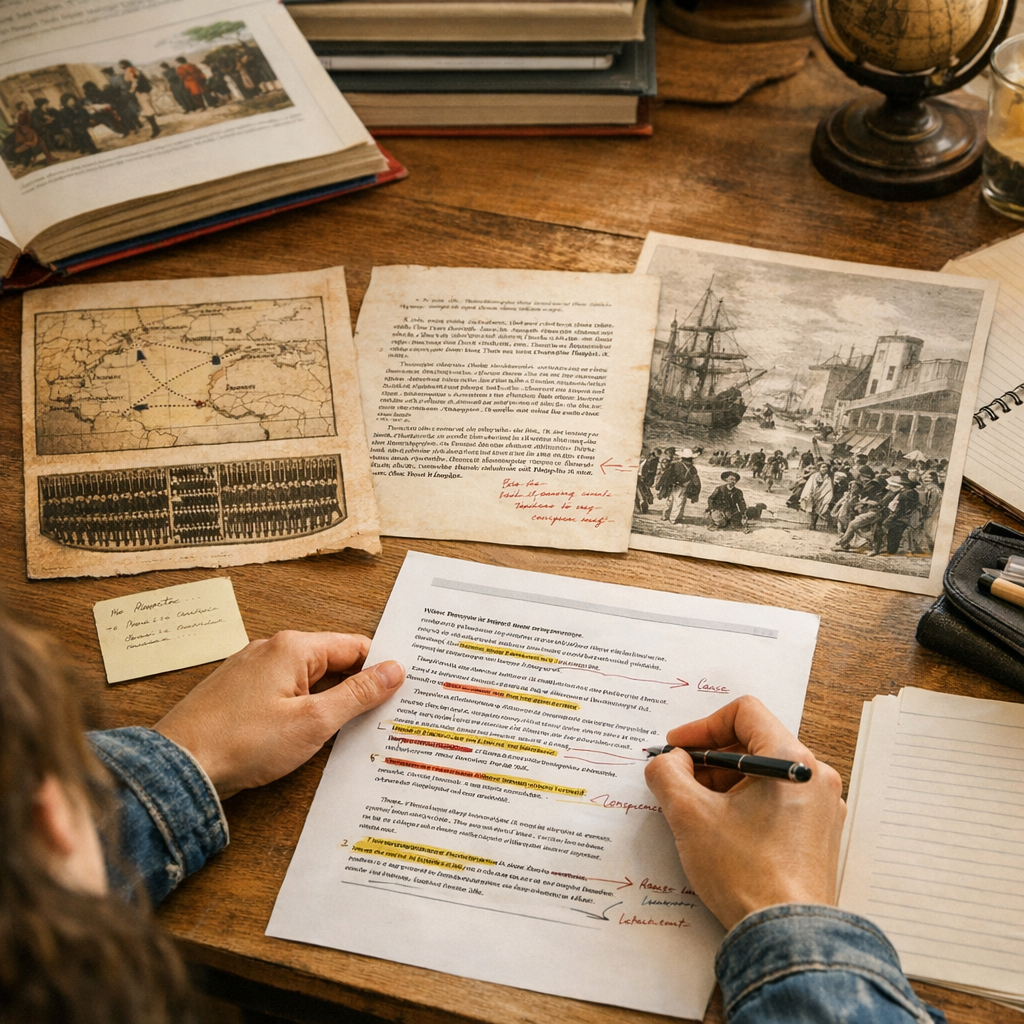 Mini corpus de documents commentés : apprendre à lire ce que le professeur attend