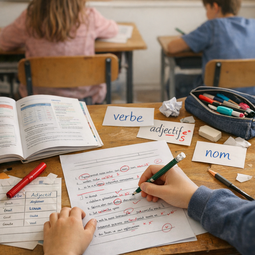 Verbes, accords et classes de mots : les erreurs fréquentes repérées en 6e
