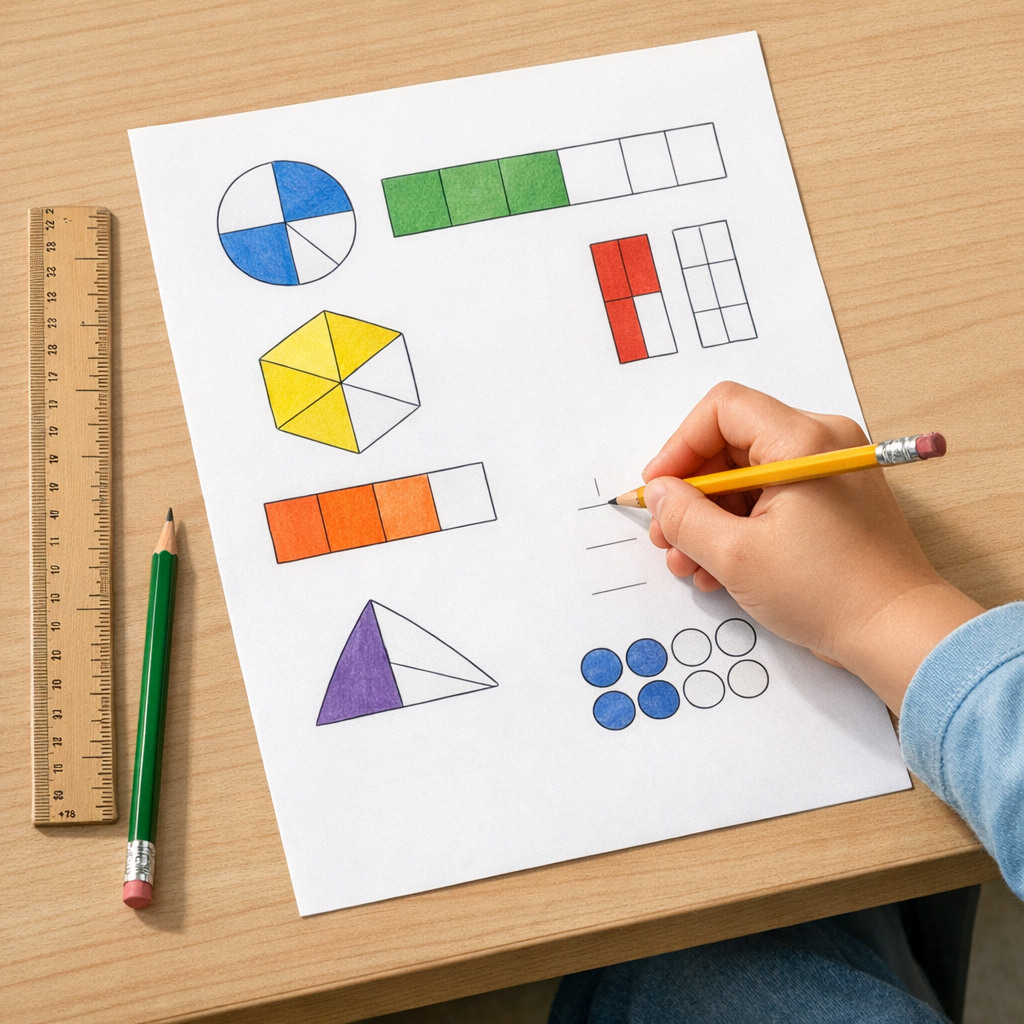 Réussir une évaluation de Fractions en 6ème à imprimer en PDF