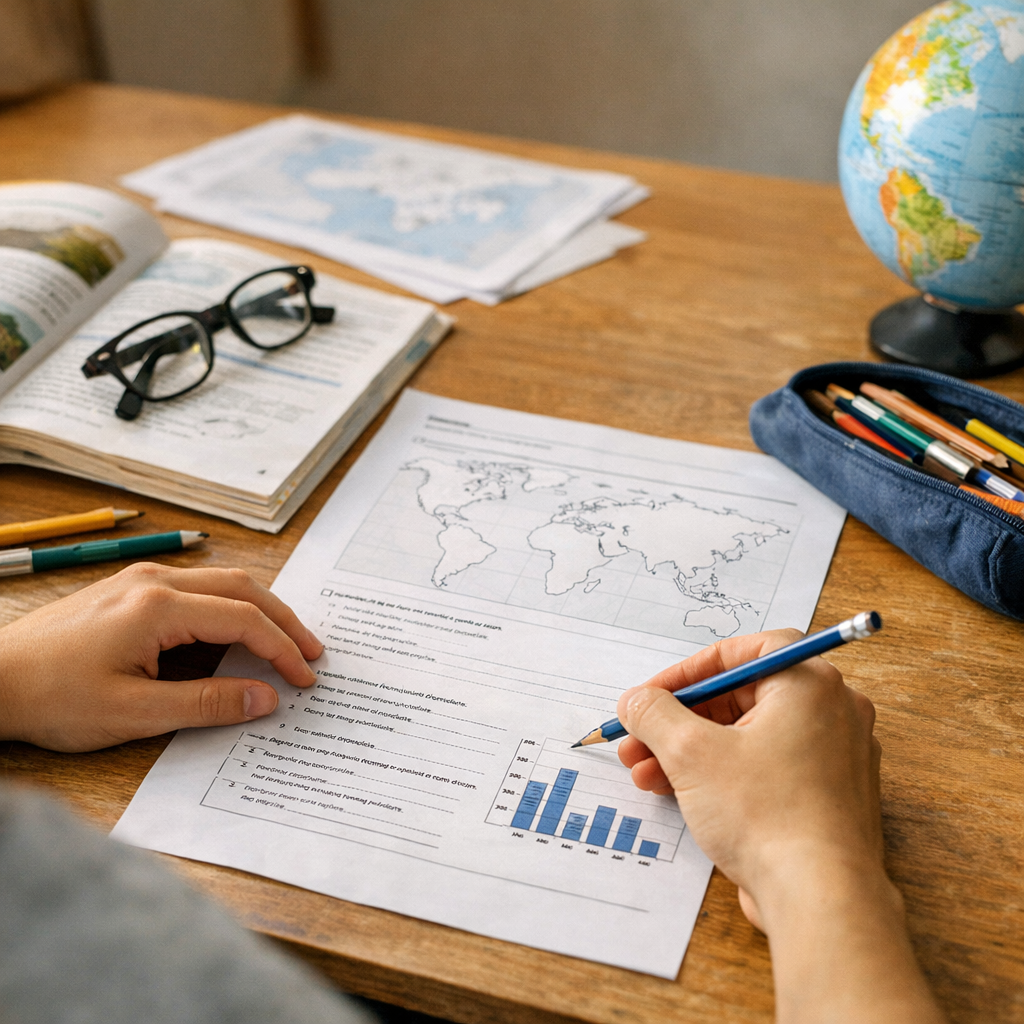 Exercices progressifs à faire sur la feuille