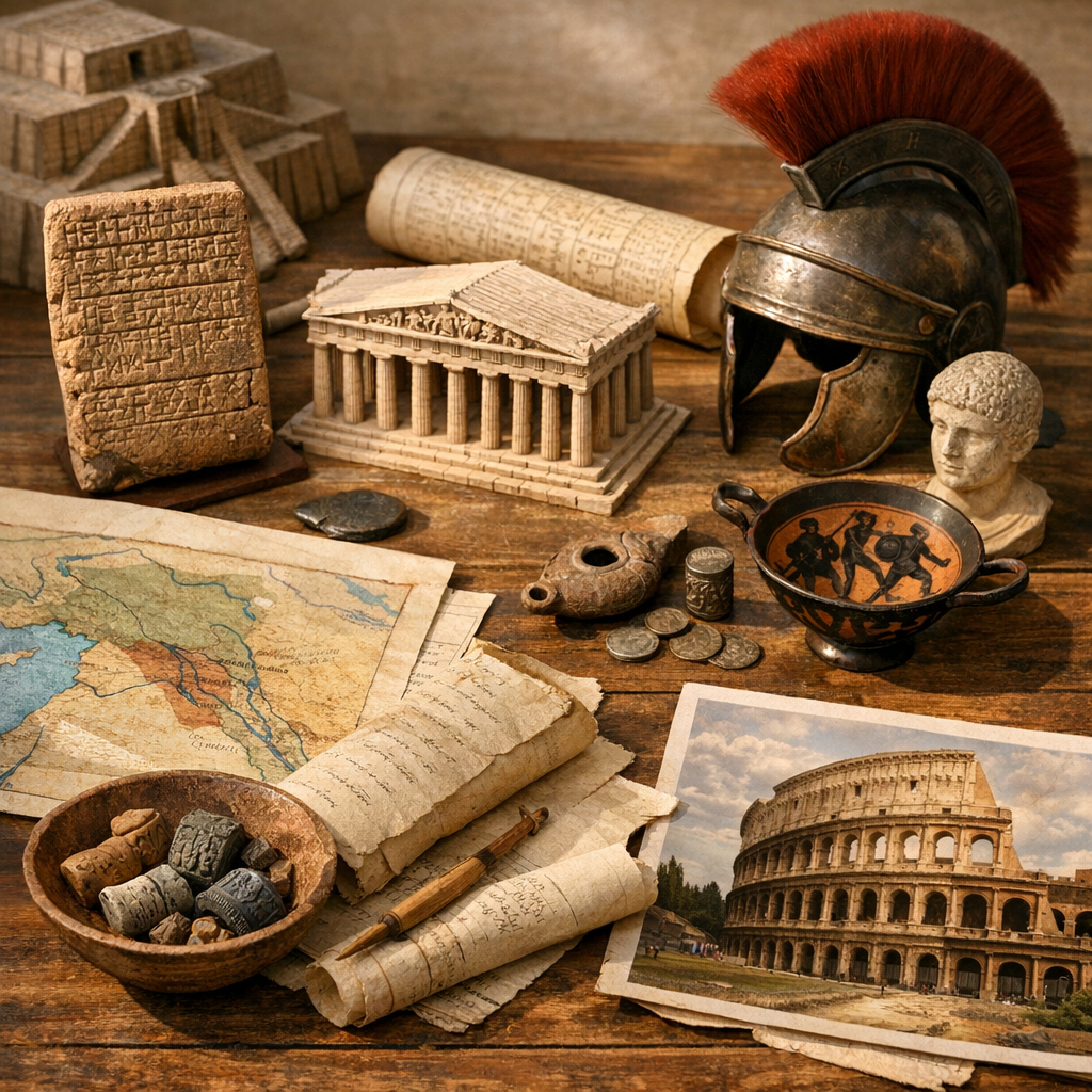 Premiers États, premières écritures, Orient ancien, cités grecques et Rome : sujets probables