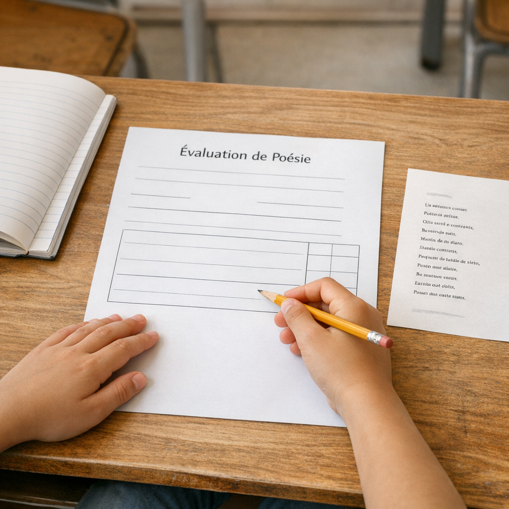 L’évaluation de poésie en 6e se prépare avec méthode