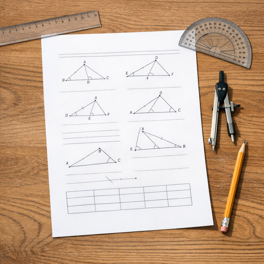 Réussis ton évaluation sur les triangles en 5ème avec correction PDF
