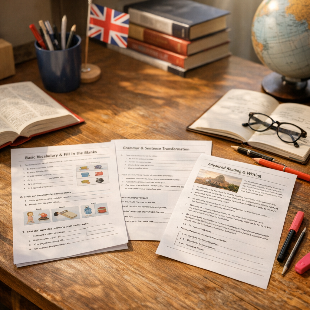 Exercices anglais 3eme à imprimer&nbsp;: progression du facile au difficile