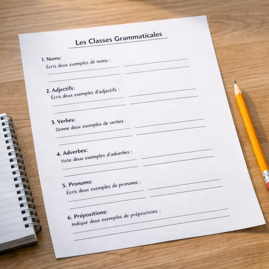 La classe grammaticale en 3e : exercices corrigés