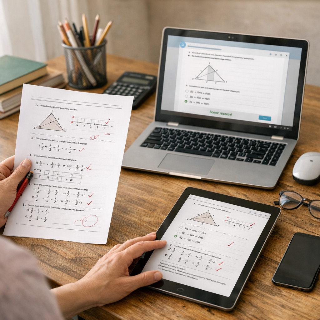 Exercices corrigés à imprimer, PDF ou en ligne : quel format choisir ?