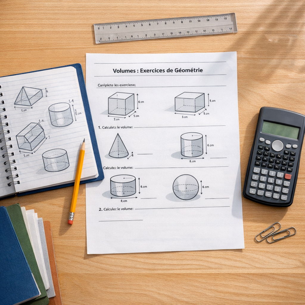 Les exercices de volume en 3e se révisent en PDF