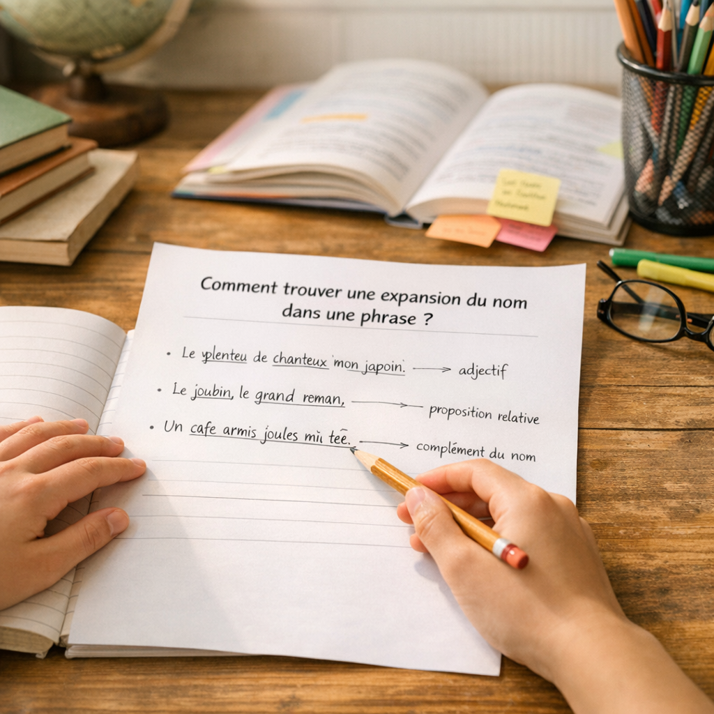 Comment trouver une expansion du nom dans une phrase&nbsp;&nbsp;?
