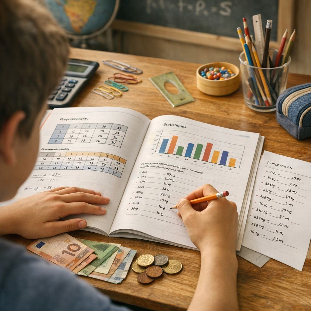 Exercices de proportionnalité, statistiques et conversions&nbsp;: le niveau vraiment attendu