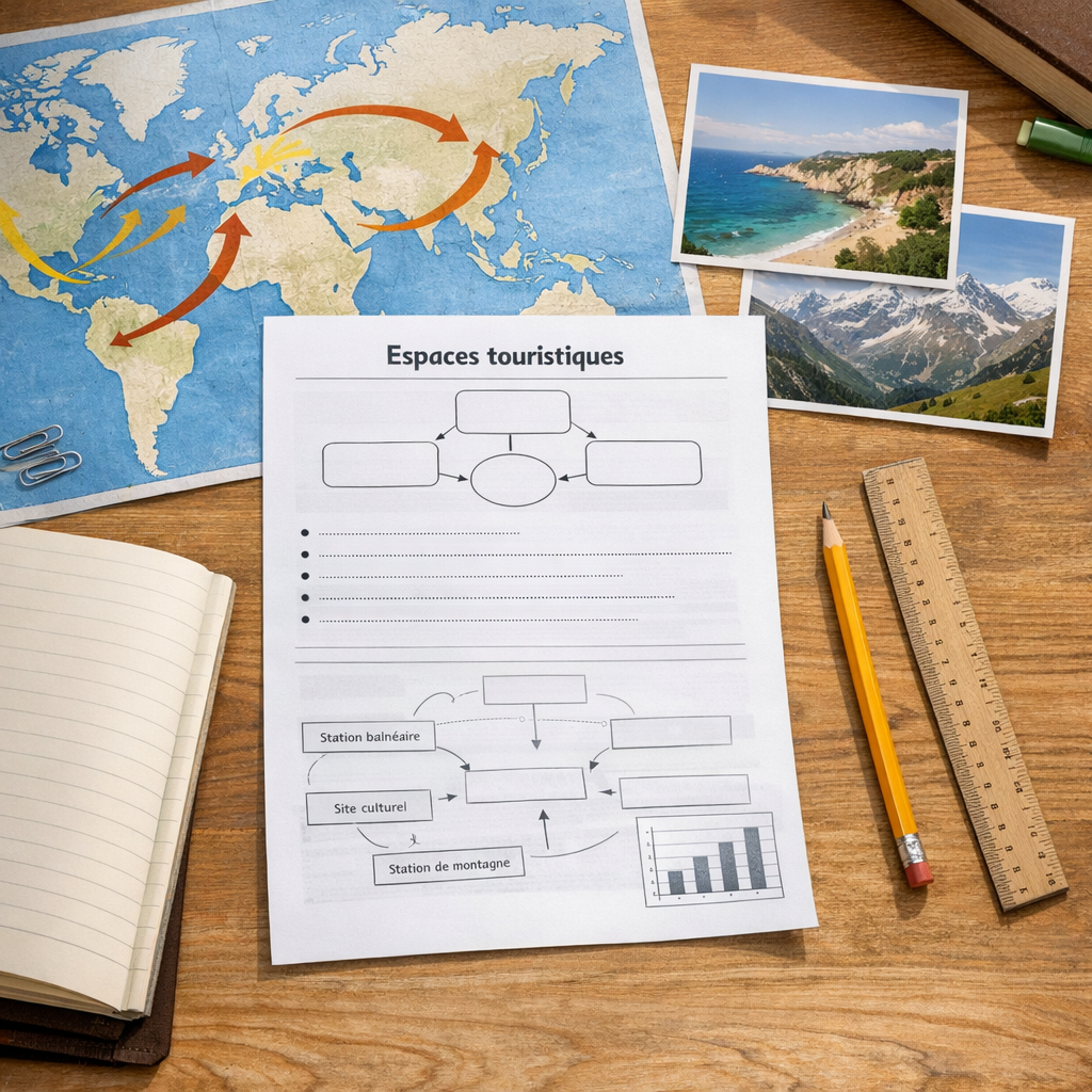 Comment réussir un contrôle PDF sur le tourisme et ses espaces en 4e ?