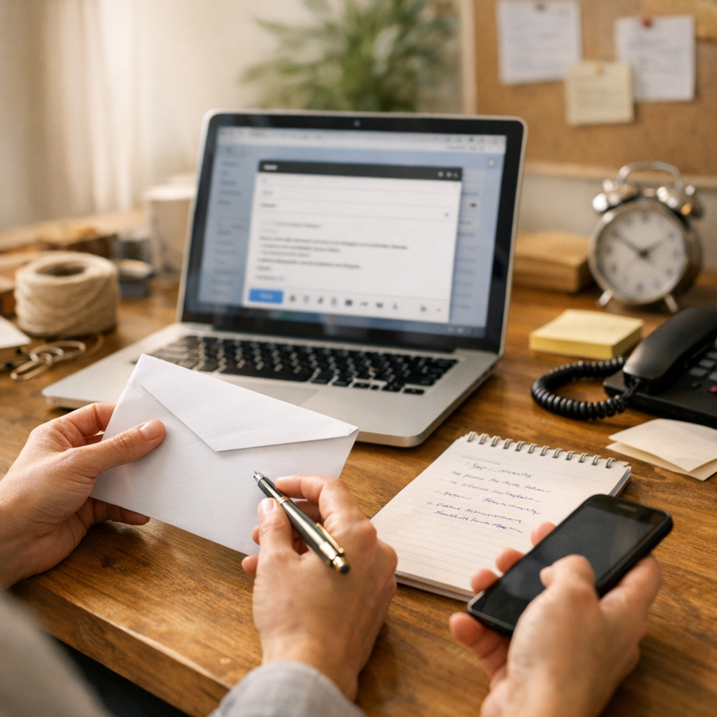 Conseils pour envoyer la lettre, le mail et relancer