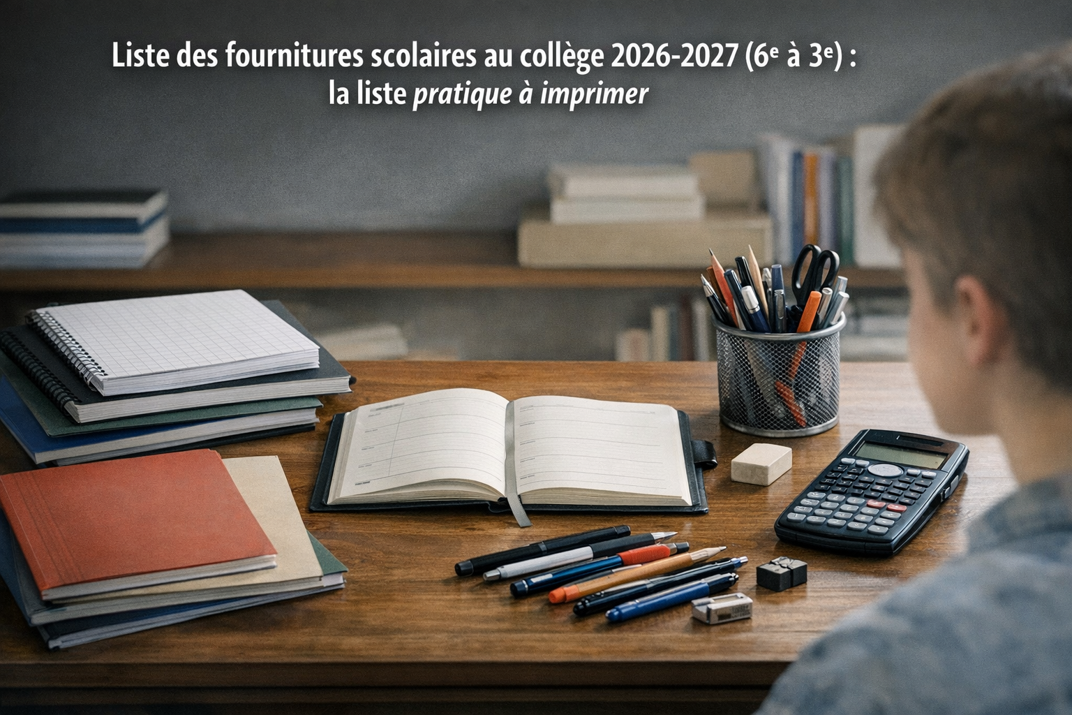 Liste des fournitures scolaires au collège 2026-2027 (6e à 3e) : la liste pratique à imprimer
