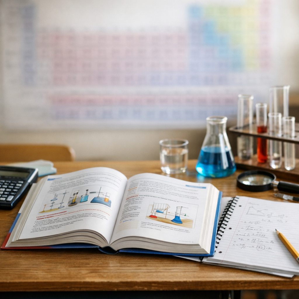 Comment réviser avec le livre scolaire en Physique-Chimie au collège