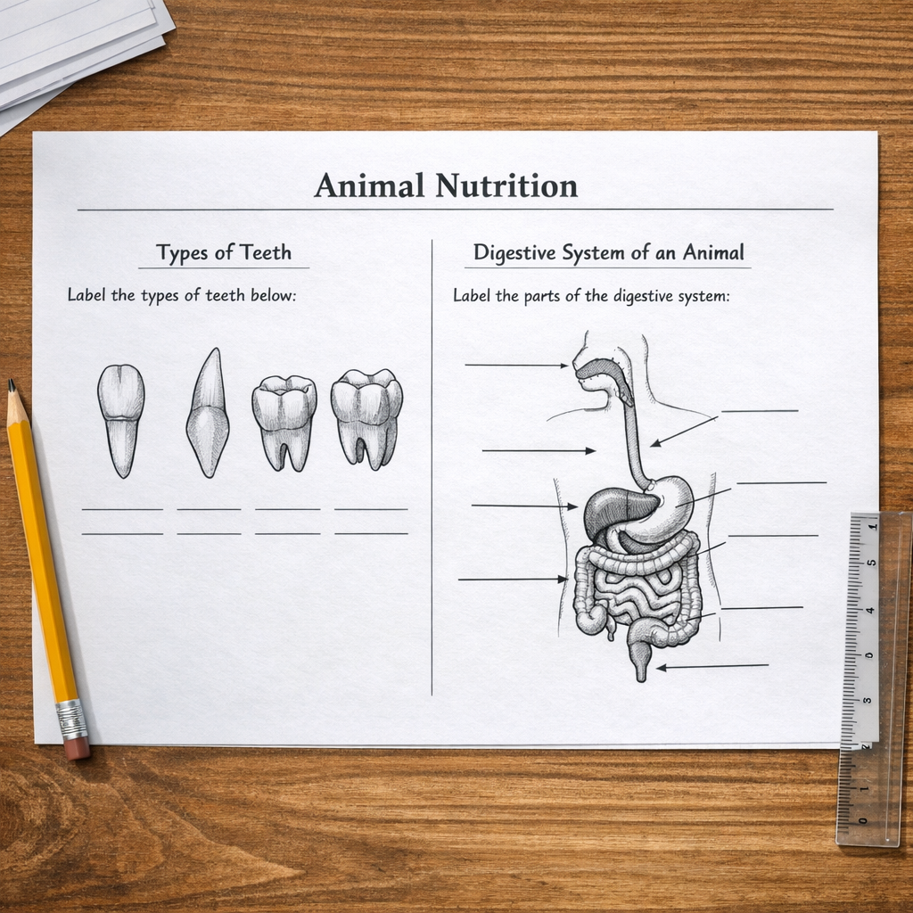 Comment réussir l’évaluation PDF sur la Nutrition des animaux en 5e ?