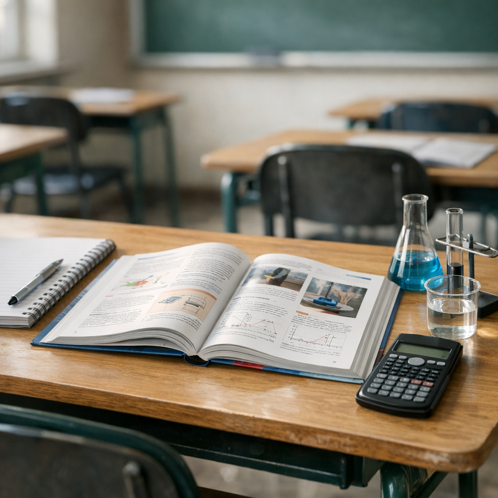 Le livre de Physique-Chimie en seconde reprend les bases du collège