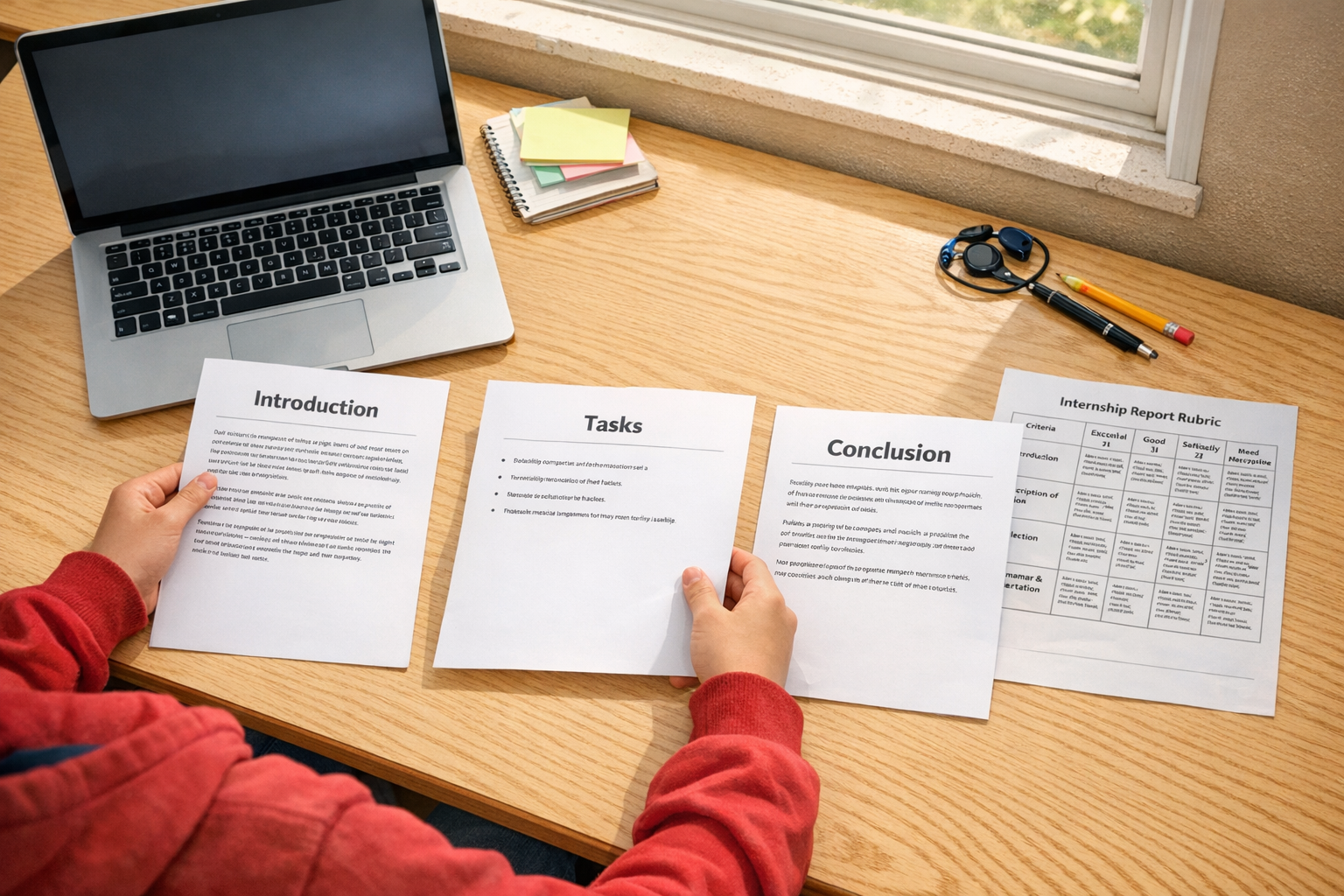 Plan rapport de stage 3e (modèle PDF + barème)