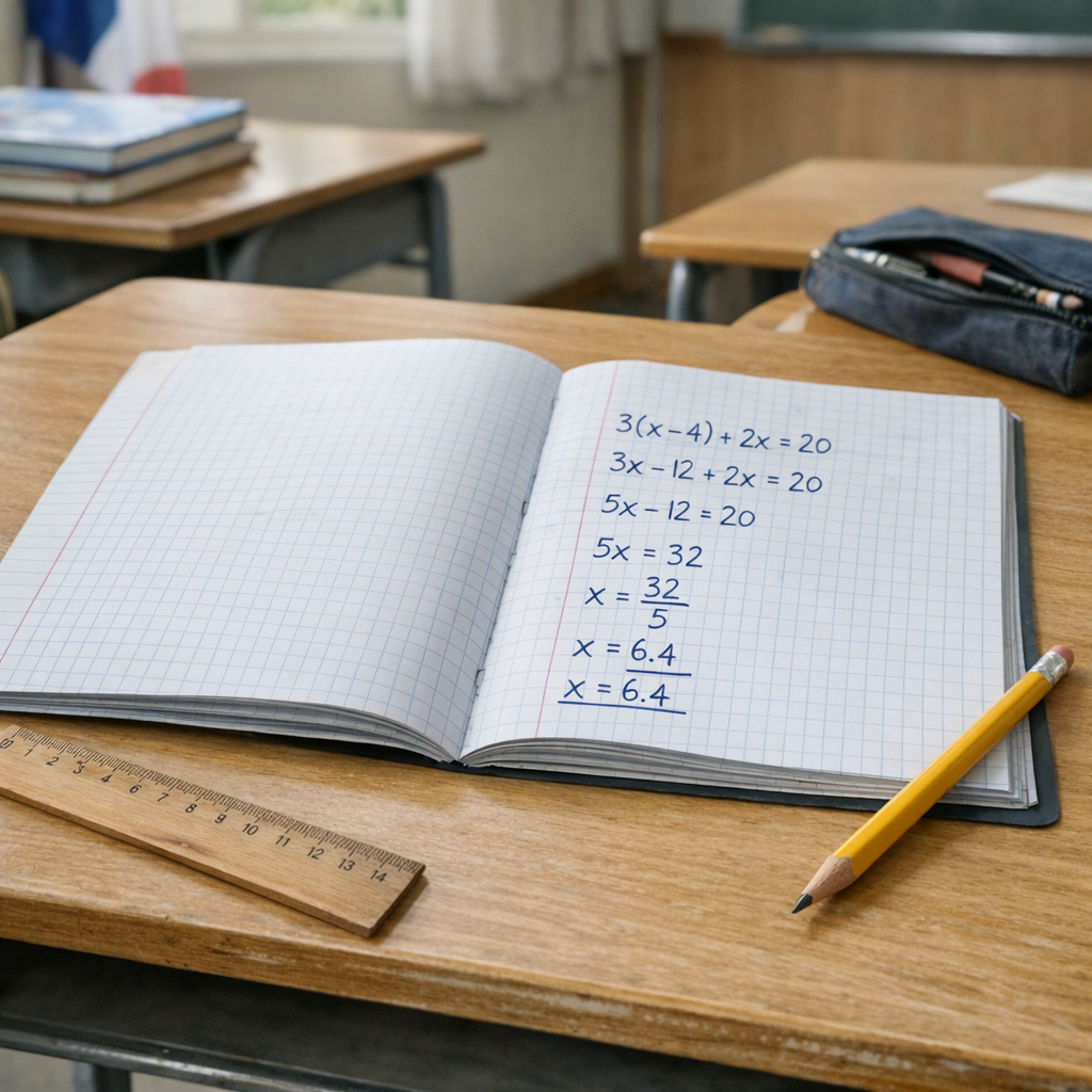 Résoudre une équation : méthode simple et fiable en 3e