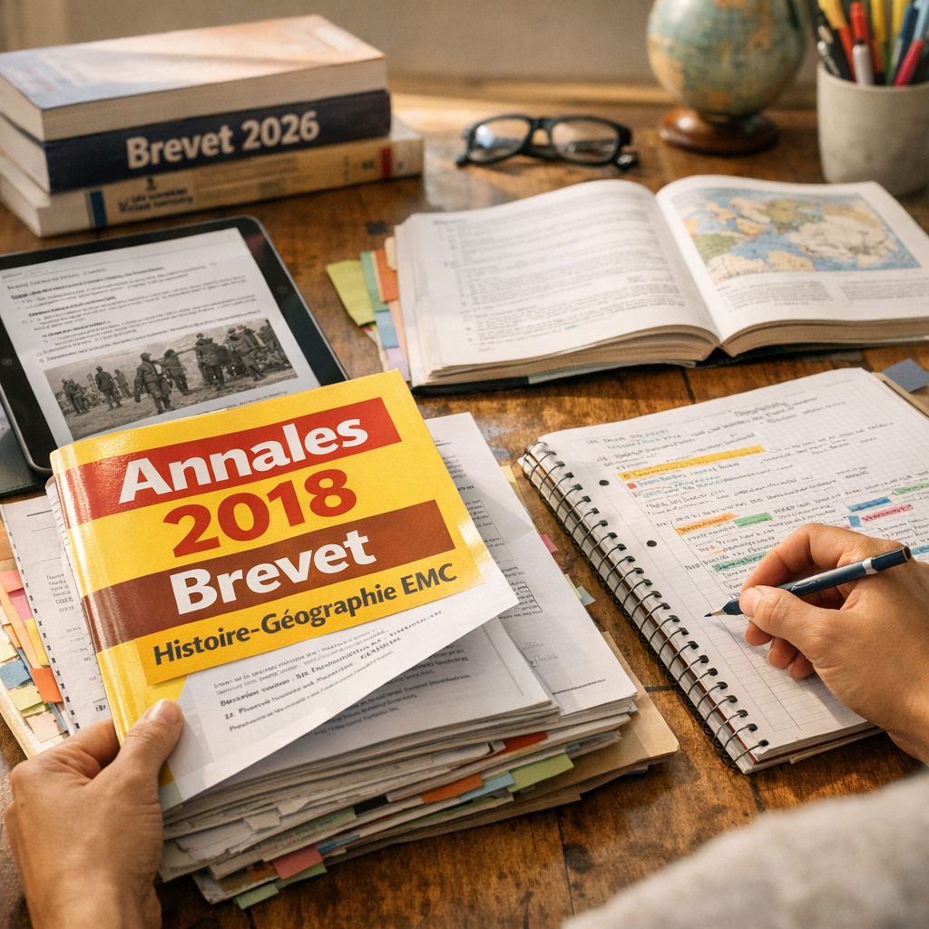 Relier l’annale 2018 aux révisions du brevet 2026