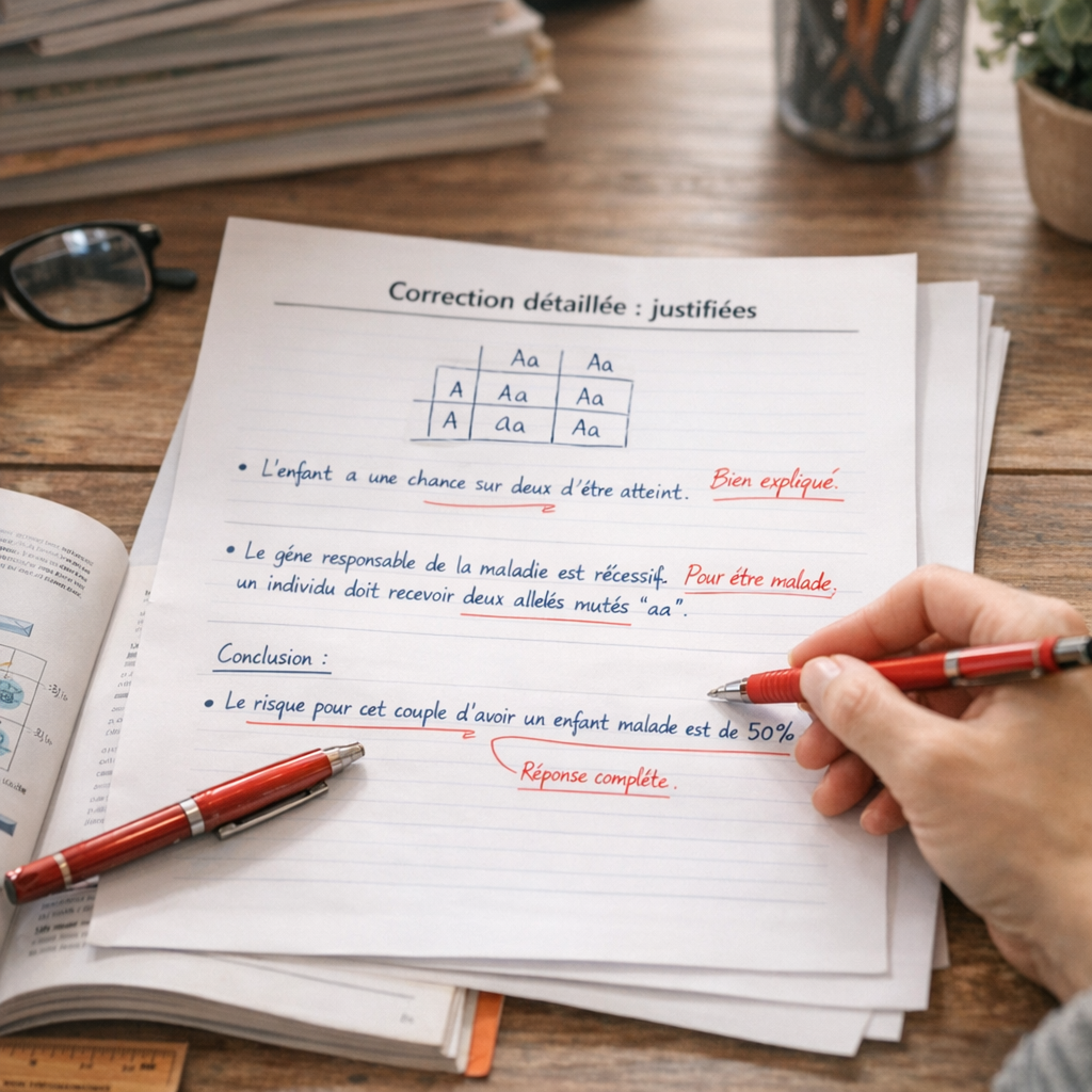 Correction détaillée&nbsp;&nbsp;: réponses rédigées et justifiées